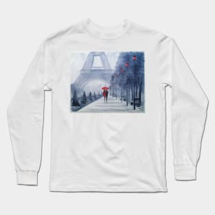 The first snow in Paris Long Sleeve T-Shirt